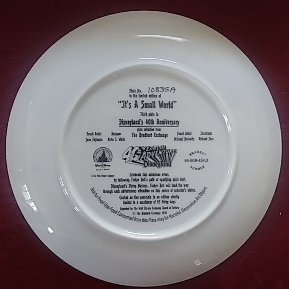 VTG. Disneyland's 40th Anniversary Plate. - Picture 3 of 6